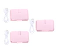 MAGICLULU Lot De 3 Chauffe-lingettes Portables Pour Bébé Pour Voyage Boîte Chauffante Pour Lingettes Humides Pour Bébé Fonction Basse Et Constante