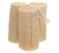 MAGICLULU Lot de 3 Éponges Loofah Naturelles Exfoliantes Bain, Fibres Végétales Biodégradables, Taille 12,5 Cm X 6-7 Cm, Multifonction pour Corps et Vaisselle, Nettoyage Doux