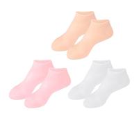 MAGICLULU Lot de 3 Paires de Chaussettes Hydratantes pour Pieds Secs et Crevassés Couvre-Pieds Souples en Tissu Extensible Protection Anti-Fissures Taille Unique Soin des Pieds au