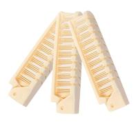 MAGICLULU Lot de 3 Peignes Pliables pour Cheveux Épais et Bouclés, Brosse à Cheveux de Poche Antistatique en Plastique Solide, Compacte et Portable pour Voyage, Paquet à Main et Usage