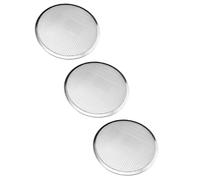 MAGICLULU Lot de 3 Plaques à Pizza Rondes en Alliage D'aluminium Argenté, Résistantes à L'usure, Faciles à Nettoyer, Cuisson Four