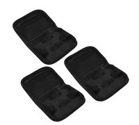 MAGICLULU Lot de 3 Pochettes de Voyage Noires en Tissu Oxford pour Moniteur de Diabète et Stylos à Insuline, Étui Étanche Réutilisable Compartiments Organisateurs, pour Rangement Voyage