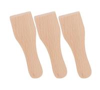 MAGICLULU Lot de 3 Raclettes de Cuisson en Bois Beige, Spatules Multi-usages Solides Surface Lisse, pour Restaurants et Boulangeries