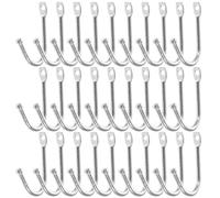 MAGICLULU Lot de 30 Crochets Muraux en Fer Noir Vintage 3,55 X 2,0 Cm, Petits Crochets Décoratifs pour Suspendre Manteaux, Clés, Tasses, Porte-clés - Rangement Mural Pratique pour Chambre