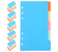 MAGICLULU Lot de 30 Intercalaires de Pages en Papier Coloré pour Classeur à Anneaux, 6 Sets Pratiques, pour Étudiants et Organisation de Bureau Couleur Aléatoire