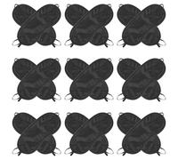 MAGICLULU Lot de 30 Masques de Sommeil Noirs en Polyester Doux, Occultants et Légers, Emballés Individuellement, Protection Solaire Complète pour Voyages, Avion, Hôtel, Sieste, Usage