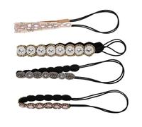 MAGICLULU Lot De 4 Bandeaux Élastiques Pour Cheveux Perles Et Strass, Tailles Uniques, Couleur Blanc, Gris Et Doré, Accessoires Pour Femmes Et Filles, Adaptés Pour Fêtes Et Occasions Spéciales