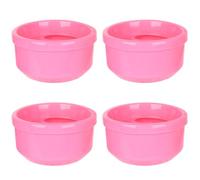 MAGICLULU Lot de 4 Bols en Plastique Rose pour Tremper Ongles, pour Éliminer la Peau Morte et Soigner Cuticules, pour Manucure DIY à Domicile