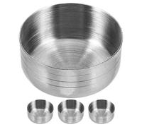 MAGICLULU Lot de 4 bouchons pour shaker : couvercles en acier inoxydable de 350 ml pour shakers à cocktails, accessoires de barman et de préparation du thé, essentiels pour les boissons.