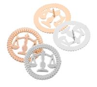 MAGICLULU Lot de 4 Broches à Épingle en Alliage, Symbole Balance de Justice Doré et Argenté, Épingle à Chemise de Costume Unisexe, Accessoire Juridique pour Avocats, Juges et Étudiants