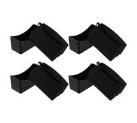 MAGICLULU Lot de 4 Brosses à Pneus et Éponges Applicatrices en Éponge Noire avec Couvercle, Kit de Nettoyage Extérieur Voiture pour Cirage, Polissage et Entretien des Jantes et Pneus,