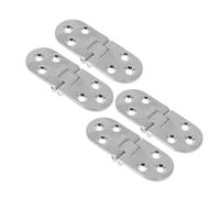 MAGICLULU Lot de 4 Charnières de Porte en Alliage de Zinc Épaissi 2,3 Mm, Pivot à 180°, Finition Argentée, Charnières pour Meubles et Placards, Fixation Discrète, Adaptées pour Portes
