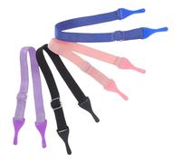 MAGICLULU Lot de 4 Cordons de Fixation Élastiques pour Lunettes Garçon et Filles Réglables Clips Couleurs Assorties Violet Bleu Noir et Rose Accessoires Pratiques pour Maintien