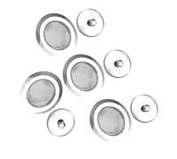 MAGICLULU Lot de 4 Crépines D’évier en Acier Inoxydable Anti-obstruction, Passoires Cuisine 9 Cm Résistantes la Corrosion avec Couvercles Anti-odeurs, Filtre pour Évier et Canalisation,