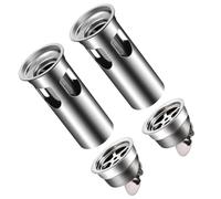 MAGICLULU Lot de 4 Crépines de Vidange en Acier Inoxydable, Grosse Capacité Anti-odeurs, Modèle Épaissi et Allongé Clapet à Gravité, Filtre Siphon pour Salle de Bain Cuisine, Accès Rapide