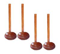 MAGICLULU Lot de 4 Cuillères à Soupe en Bois Octogonales avec Long Manche 21 X 7 X 3 CM Cuillères Asiatiques pour Soupe Ramen Porridge - Bois Robuste Anti-Chaleur Nettoyage Facile
