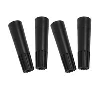MAGICLULU Lot de 4 Embouts Filetés Adaptateurs en Plastique PP Noirs pour Manche Télescopique, Remplacement pour Balai Serpillière, Connexion Stable et Compatible Outils de Nettoyage