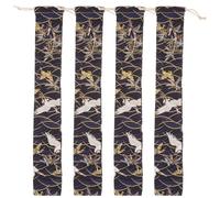 MAGICLULU Lot de 4 Paquet de Rangement pour Flûte à Bec Soprano, Pochette en Tissu Doux, Grosse Taille, Paquet de Transport Léger et Lavable pour Flûte à Bec et Clarinette, Accessoire