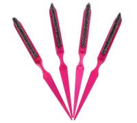 MAGICLULU Lot de 4 Peignes à Cheveux Trois Rangées 4pcs Rose Fuchsia pour Salon de Coiffure Hommes Démêlant Massage Cuir Chevelu