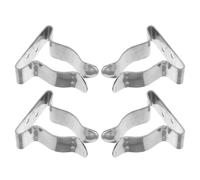 MAGICLULU Lot de 4 Pinces à Ressort en Acier Inoxydable Grand Format Support de Rangement pour Canne à Pêche et Accessoires de Bateau Clips Robustes pour Bateaux Yachts et Kayaks