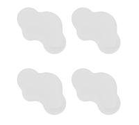 MAGICLULU Lot de 4 Poignées de Porte en Céramique Forme Nuage, Petite Taille Blanche, Bouton de Placard pour Armoire et Tiroir, Accessoire Décoratif pour Meuble D'intérieur, Poignée