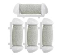 MAGICLULU Lot de 4 Têtes de Rouleau de Rechange Électronique pour Râpe à Pieds, Grises, Adaptées aux Soins des Pieds pour Femmes en Salon Domicile, Parties Abrasives Solide pour Élimination