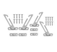 MAGICLULU Lot de 4 Verrous de Sécurité pour Fenêtres à Ouverture Battante en Acier Inoxydable, Limiteur D’angle de Ventilation, Compatible Garçon et Filles, Installation sans Perçage,