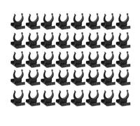 MAGICLULU Lot de 40 Sets de Sets de Clips de Fixation pour Plinthes D'armoire en Plastique Noir, Design sans Espace, Robuste, pour Rénovations et Nouvelles Constructions