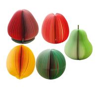 MAGICLULU Lot de 5 Blocs-notes Autocollants Multifonctions de Fruits, Adhésifs Puissants, Compact et Portable, pour Usage Scolaire et Domestique