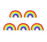 MAGICLULU Lot de 5 Broches Arc-en-ciel Lgbtq en Émail, Épingles de Costume Colorées pour Fêtes, Accessoires Décoratifs Polyvalents pour Vêtements, Paquet et Robes, Pin’s Lesbienne Festive