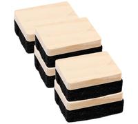 MAGICLULU Lot de 5 Mini Effaceurs à Sec en Feutre et Bois, Effaceurs pour Tableau Noir et Blanc, Petits Formats Multifonctions pour Bureau, École et Salle de Classe, Nettoyants