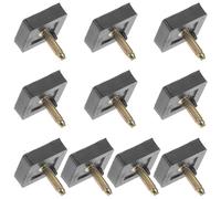 MAGICLULU Lot de 5 Paires D'embouts de Talons Carrés en Pvc Noirs, Conseils pour Réparer Talons Hauts Embouts Épais et Fins, Confort et Résistance Assurés