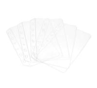 MAGICLULU Lot de 5 Pochettes pour Classeur à 6 Trous, Format A7, Pvc Transparent, Paquet de Recharge Léger et Résistant pour Rangement Documents, Pochette à Fermeture Zippée pour Bureau