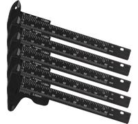 MAGICLULU Lot de 5 Règles à Sourcils en Plastique Noir Design à Double Échelle, Pied à Coulisse Facile à Lire Mesure Précise des Sourcils