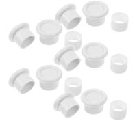 MAGICLULU Lot de 5 Sets de Sets de Ensembles D'embouts de Tringle à Rideaux en Plastique Blanc Manchon de Connexion, Antidérapants, Faciles à Installer, pour Tringles de 32 Mm Salles de