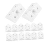MAGICLULU Lot de 50 Équerres d'angle en Plastique en Forme De L Support À Angle Droit Épais avec Couvercle Connecteur De Meubles Robuste pour Armoires Étagères Et Cloisons