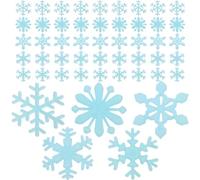 MAGICLULU Lot de 50 flocons de neige phosphorescents 3D autocollants fluorescents pour fête de Noël