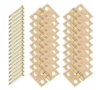 MAGICLULU Lot de 50 Sets de Mini Charnières en Laiton Antique Petites Charnières Plier Mini-boîtes à Bijoux Coffrets en Bois Loisirs Créatifs Résistance la Corrosion Usage Menuiserie