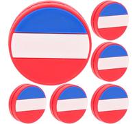 MAGICLULU Lot de 6 Amortisseurs de Vibrations en Silicone aux Couleurs du Drapeau Français pour Raquette de Tennis, Accessoire Réutilisable Anti-Vibration, Compatible Toutes Raquettes, pour