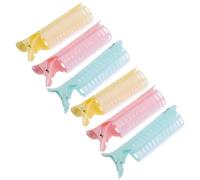 MAGICLULU Lot de 6 Bigoudis Auto-agrippants en Plastique pour Cheveux Ondulés, Outils de Coiffure Légers et Compacts, Pince à Coiffure pour Boucler Cheveux Secs ou Mouillés à Domicile