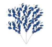 MAGICLULU Lot de 6 Branches D’Eucalyptus Artificiel 3 Branches Bleu Feuilles Simulées Plastique Décorative pour Maison et Fête