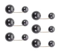 MAGICLULU Lot de 6 Broches Épingles Sûreté en Alliage et Perles Artificielles, Décoration de Revers pour Femme, Accessoires Vestimentaires Polyvalents, Fixation Jupe et Ornement Élégante,