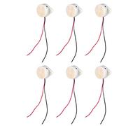 MAGICLULU Lot De 6 Buzzers Piézoélectriques Actifs 3-24 v pour Usage Électronique, Dispositif Sonore Compact pour Alarme Continue, Couleur Blanche, Matériel Isolant, Usage Professionnel Et Domestique