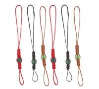 MAGICLULU Lot de 6 Cordons pour Couvercle de Théière Anti-chute, Corde Tressée en Coton Perles Décoratives, Compatible Théière en Porcelaine, Verre et Fonte, Accessoires pour Cérémonie