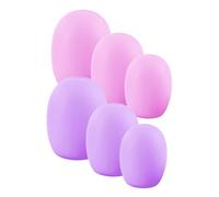 MAGICLULU Lot de 6 Couvre-pinceaux en Silicone pour Maquillage, Protège-pinceaux Anti-poussière, Étuis Légers et Portables, Adaptés aux Pinceaux à Fond de Teint et Blush, Couleur Lavande