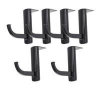 MAGICLULU Lot de 6 Crochets de Support pour Casque Audio Noir Supports de Rangement pour Écouteurs Crochets Suspendre Compatibles Bureau et Salle D’Étude Fixation Stable et Solide