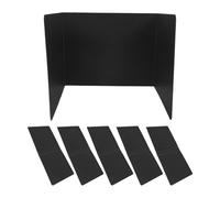 MAGICLULU Lot de 6 Panneaux de Confidentialité Noirs en Plastique, Séparateurs de Bureau Robustes et Fiables pour Tests et Leçons en ran de Confidentialité Pliable