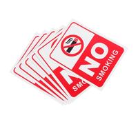 MAGICLULU Lot de 6 Panneaux Interdiction de Fumer en Pvc Autocollants, Installation Facile, Haute Visibilité pour Bureau et Restaurant en Lieux Publics