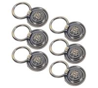 MAGICLULU Lot de 6 Poignées Vintage Rondes Trou en Alliage Bronze Ancien, Poignées de Tiroir Rétro Moyen Format pour Armoire, Commode et Placard, Accessoires Décoration Meuble Style Antique