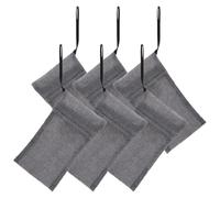 MAGICLULU Lot de 6 Sachets de Savonnette en Filet Gris, Pochette de Bain Exfoliante Moussante, Accessoire de Bain Pratique pour Nettoyage du Visage Corps, Paquet en Filet Doux pour Peau